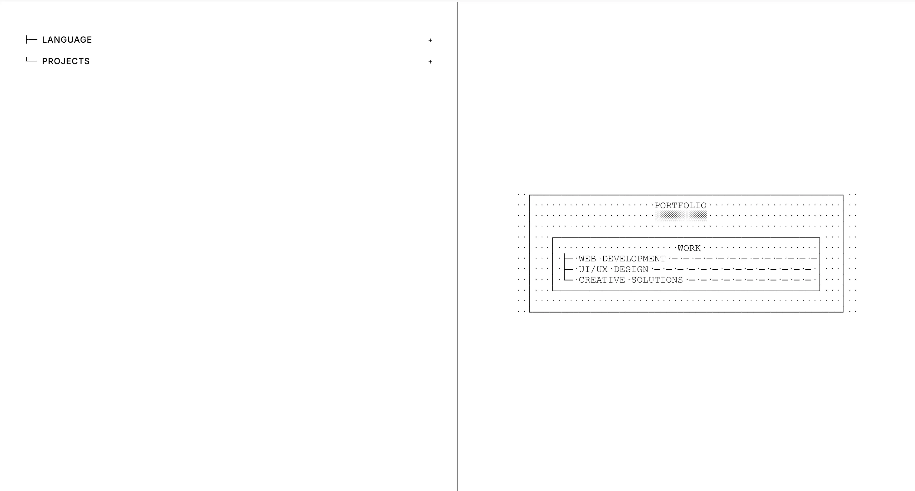 Personal Portfolio - Portfolio personnel avec animations scramble et ASCII art, Suisse